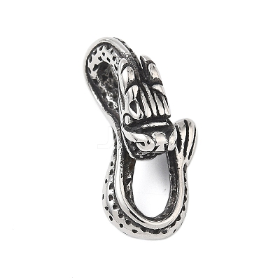 304 Stainless Steel Hook Clasps STAS-Z130-04AS-1