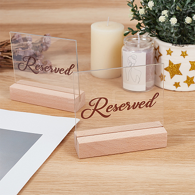 1 Set 12Pcs Transparent Acrylic Guest Reservation Table Number DIY-GO0003-16-1