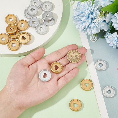 32Pcs 2 Colors ABS Buttons FIND-AN0001-56-1