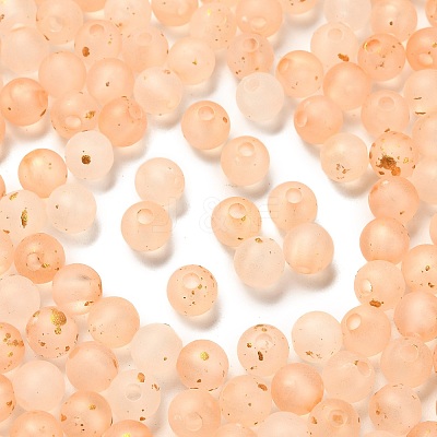 Frosted Transparent Acrylic Beads OACR-F013-13E-1