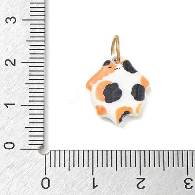 304 Stainless Steel Enamel Pendants SA-CBA08A6-09G-01-1