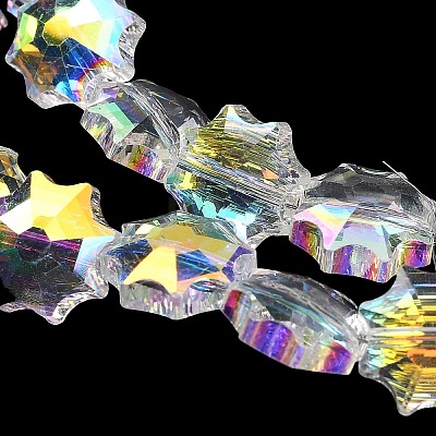Electroplate Transparent Glass Beads EGLA-H112-04AB-01-1