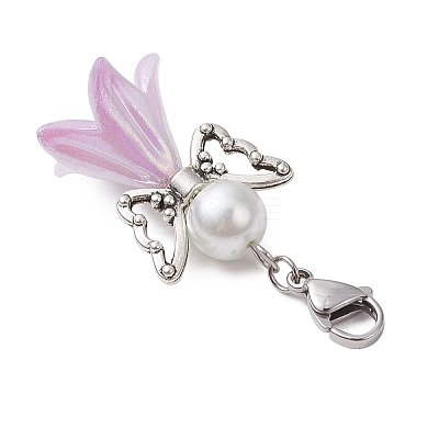 Angel Acrylic Pendant Decorations HJEW-JM02862-1