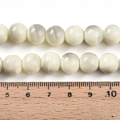 Baking Paint Glass Beads X1-DGLA-N013-10mm-02-1
