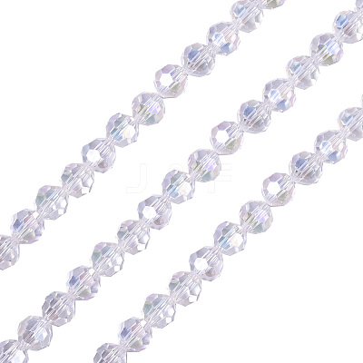 4 Strands Transparent Glass Beads EGLA-TA0001-80A-1