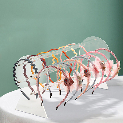 Acrylic Headband Organizers Display Stand OHAR-PW0001-134A-1