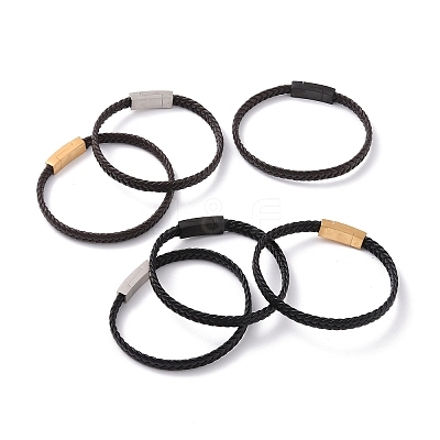 Microfiber Braided Cord Bracelets BJEW-P278-05-1