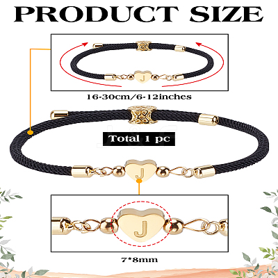 1Pc Adjustable Nylon Cord Bracelets for Women Men BJEW-LP0001-30J-1