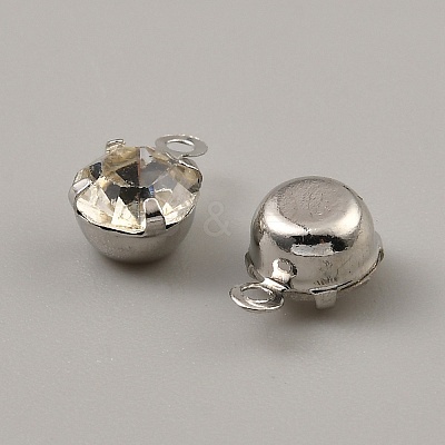 Brass Micro Pave Cubic Zirconia Charms KK-WH0062-112D-P-1