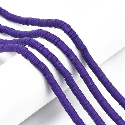 Handmade Polymer Clay Beads Strands CLAY-R089-6mm-011-1