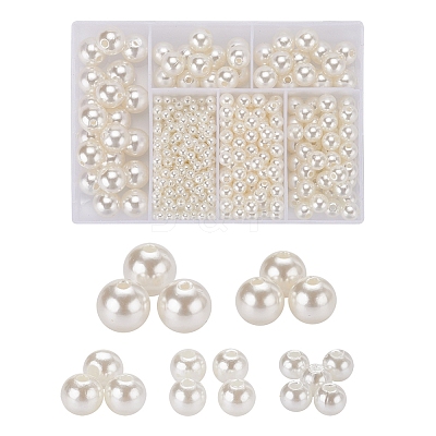 497Pcs 5 Style Imitation Pearl Acrylic Beads OACR-YW0001-08-1