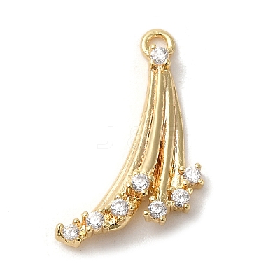 Brass Micro Pave Cubic Zirconia Pendants KK-D091-02G-1