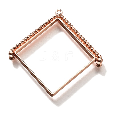 Alloy Open Back Bezel Pendants PALLOY-I223-08RG-1