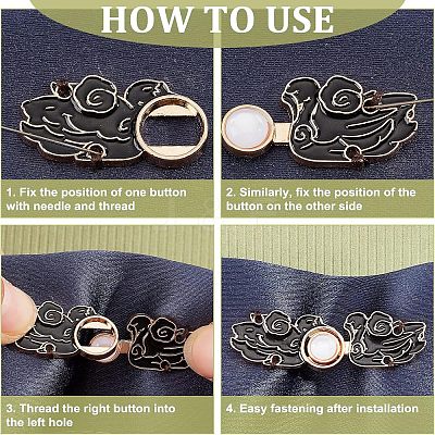 8 Sets 4 Style Alloy Enamel Adjustment Waist Tightener Buckle Buttons FIND-NB0002-69-1