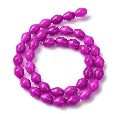 Natural Dyed White Jade Beads Strands G-H343-C01-01-1