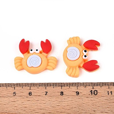 Crab Opaque Resin Cabochons CRES-T025-33A-1