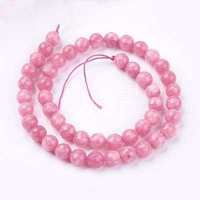 Natural White Jade Bead Strands G-R166-8mm-25-1