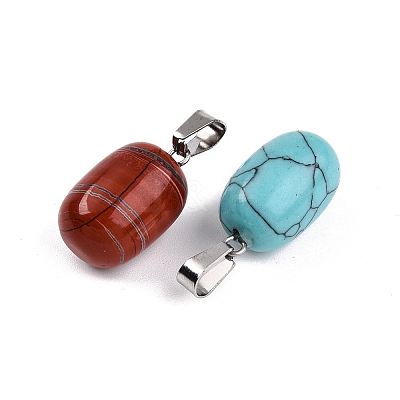 Natural & Synthetic Mixed Stone Pendants G-N344-10P-1