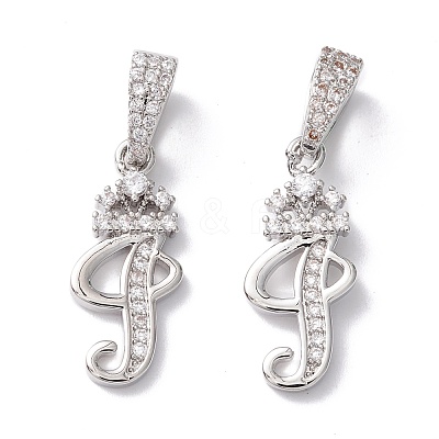 Eco-Friendly Brass Micro Pave Cubic Zirconia Pendants KK-K265-01P-I-1