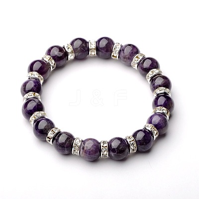 Gemstone Stretch Bracelets BJEW-JB01533-05-1