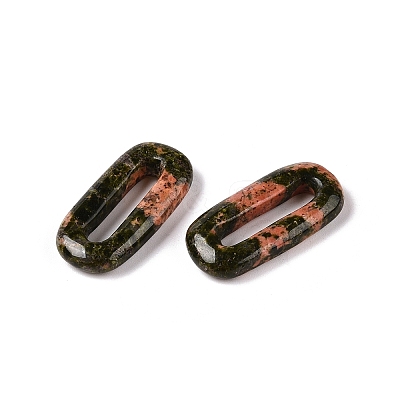 Natural Unakite Oval Pendants G-N342-105M-1