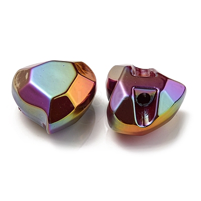 UV Plating Rainbow Iridescent Acrylic Beads OACR-P010-03C-1