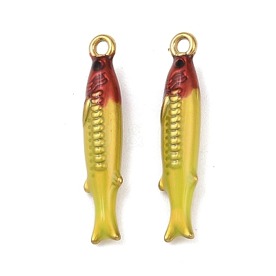 304 Stainless Steel Enamel Pendants STAS-C150-01B-1