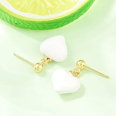 Women's Brass Stud Earrings EJEW-Z164-19G-01-1