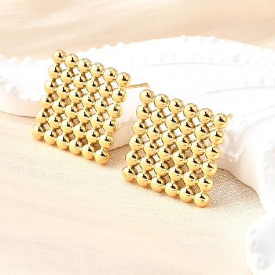 304 Stainless Steel Stud Earrings EJEW-Z026-01G-1