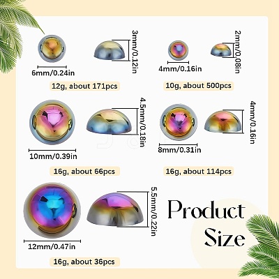 70G 5 Styles ABS Plastic Imitation Pearl Cabochons OACR-SC0001-45C-1