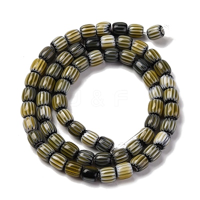 Handmade Lampwork Chevron Beads Strands LAMP-K041-01A-06-1