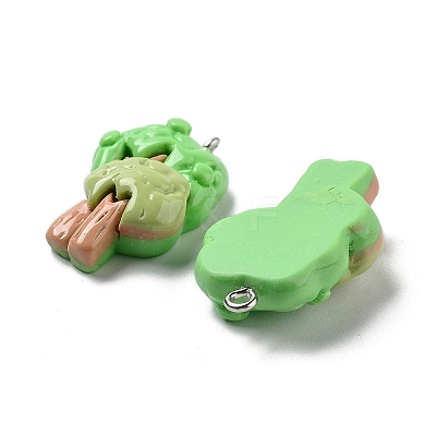 Spring Theme Opaque Resin Pendants RESI-R444-04I-1