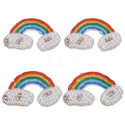 Rainbow Cloud Appliques PATC-WH0009-28-1
