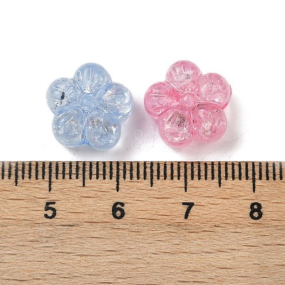 Transparent Crackle Acrylic Beads OACR-B031-21-1
