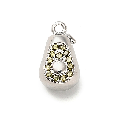 Brass Micro Pave Cubic Zirconia Pendants KK-L229-001P-09-1