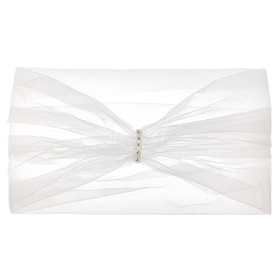 Polyester One-shoulder Shawl for Bride AJEW-WH0596-370-1