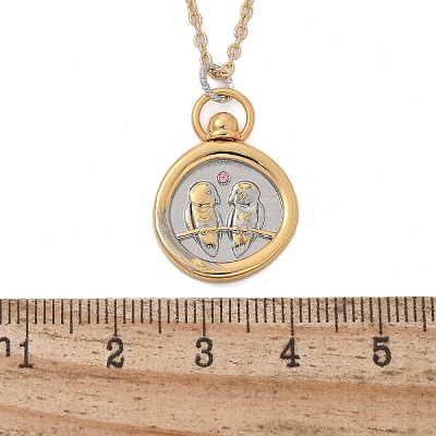 Brass Twelve Constellations Tarot Pendant Necklaces NJEW-Q006-01E-G-1