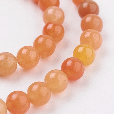 Natural Red Aventurine Beads Strands X-GSR10mmC023-1