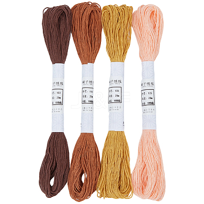 4 Skeins 4 Colors 6-Ply Cotton Embroidery Floss EMBR-WH20001-003A-1