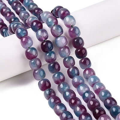 Dyed Natural White Jade Beads Strands G-T138-D20-1
