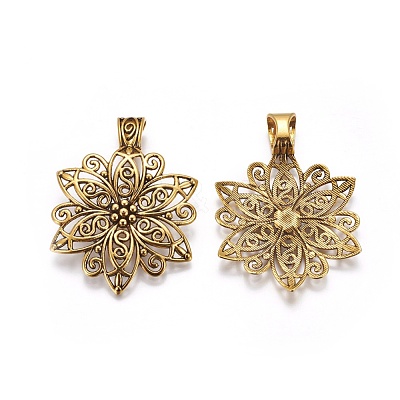 Tibetan Style Alloy Focal Pendants GLF9727Y-1
