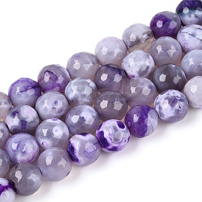 Dyed & Heated Natural Fire Crackle Agate Beads Strands G-N359-01B-08-1