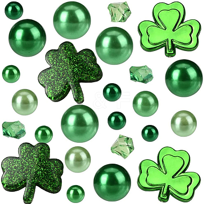 86Pcs 3 Styles Plastic Imitation Pearl Round No Hole Beads OACR-SP0001-73-1