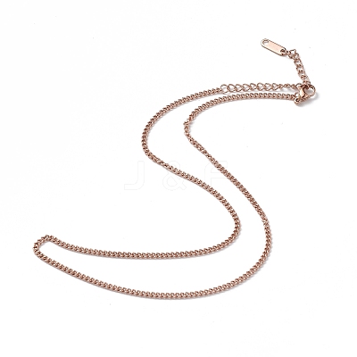 Ion Plating(IP) 304 Stainless Steel Curb Chain Necklace for Men Women NJEW-K245-015C-1