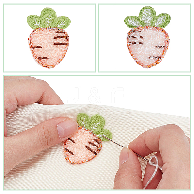 Strawberry/Carrot/Star Embroidery Cloth Sew on Appliques PATC-WH0008-135-1