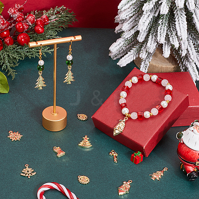 52Pcs 13 Styles Christmas Theme Zinc Alloy Pendants FIND-SC0012-62-1