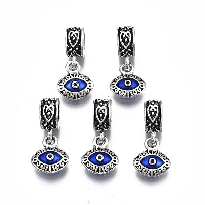 Alloy Enamel European Dangle Charms MPDL-S055-02-1