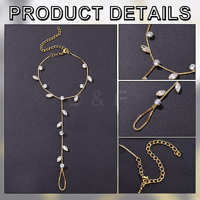 2Pcs Alloy Curb Chains Anklets AJEW-GA0007-85G-1