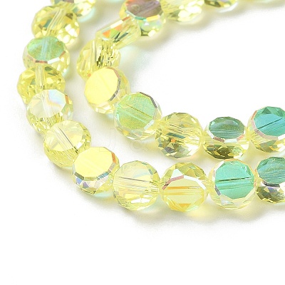 Transparent Electroplate Glass Beads Strands GLAA-Q099-D01-07-1