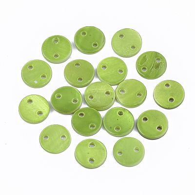 Spray Paint Freshwater Shell Links connectors LS-X-SHEL-S276-27D-1
